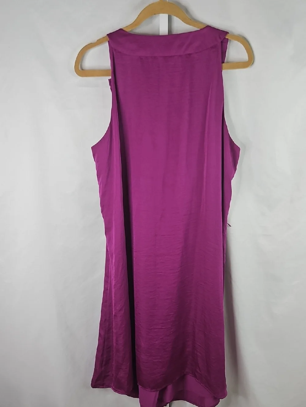 Lane Bryant Magenta Pleated Neck Midi Dress Size 18 - Picture 7 of 8
